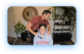 Patient video: Dr. Michael performing a seated cervical adjustment