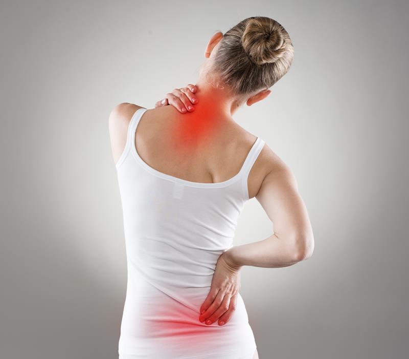 74-Chiro woman with neck and back inflammation