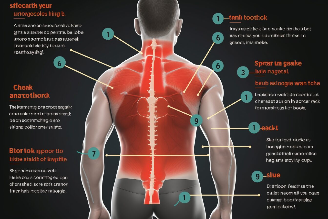 infograph of a back
