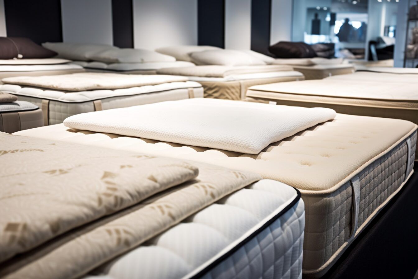 showroom of mattresses
