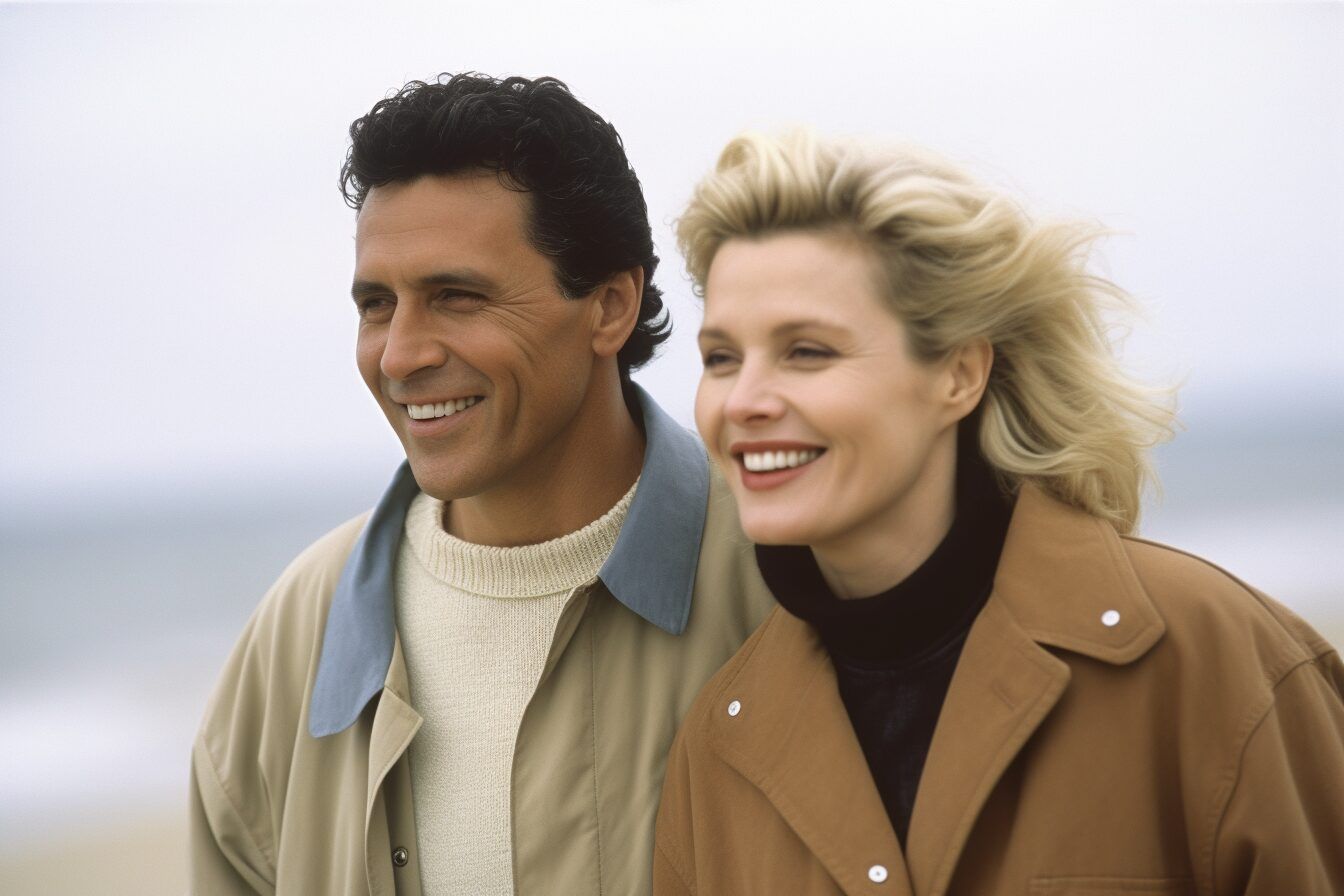 couple taking a walk on the beach