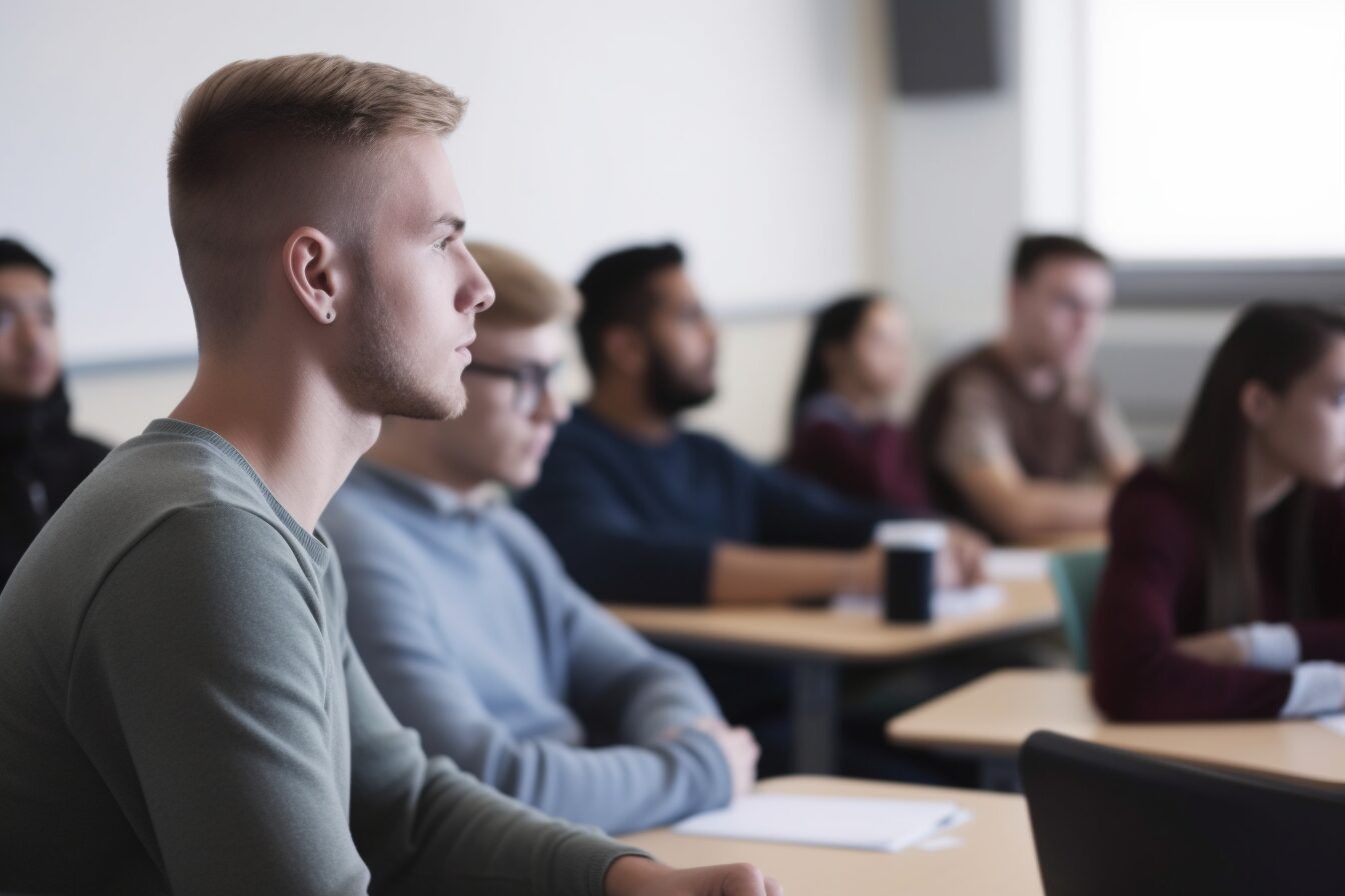 students in class