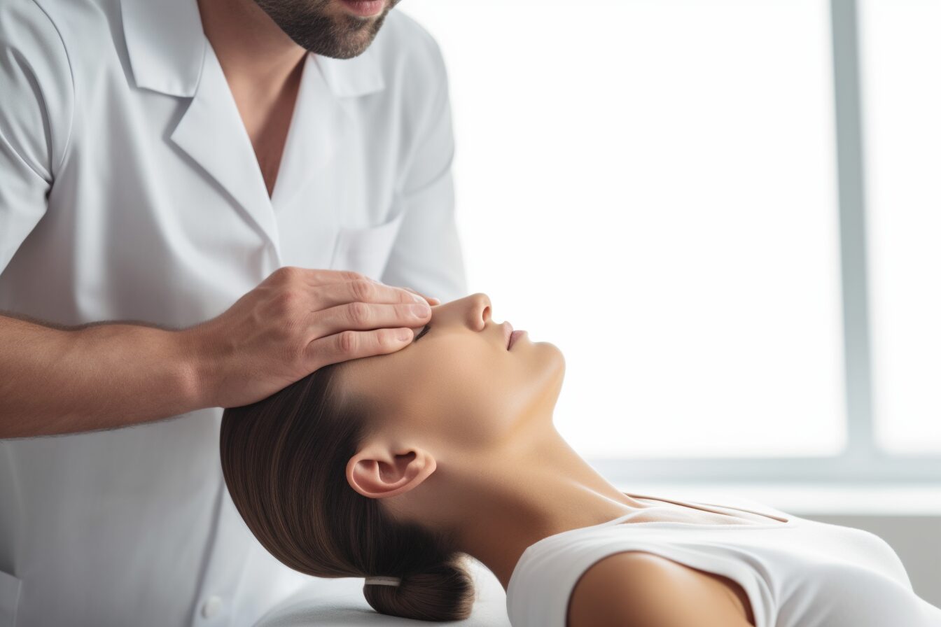 chiro cracking a womans neck chiro cracking a womans neck