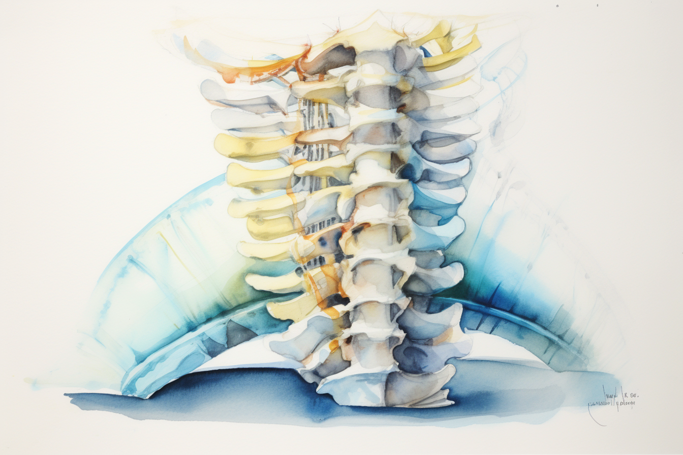 watercolor spine diagram